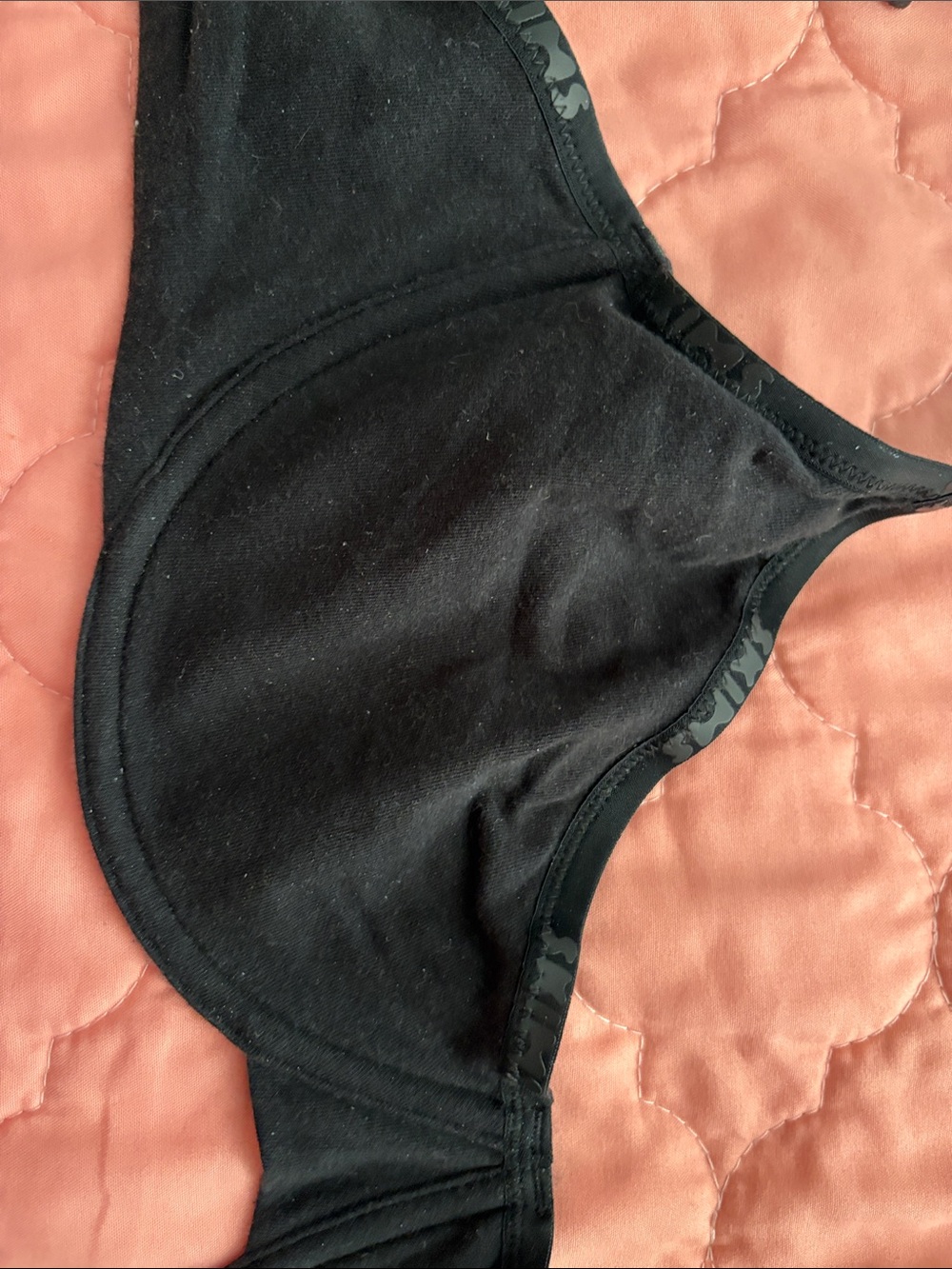 SKIMS Black 36D like new black Seamless Cotton Support Bra